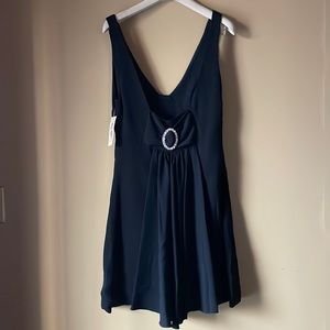KAREN ZAMBOS VINTAGE COUTURE 00’s does 50’s LBD silk cocktail dress sash SzM NWT